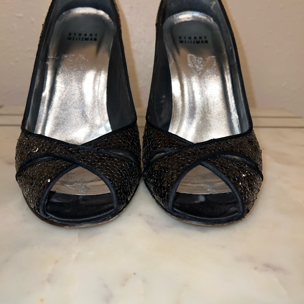 STUART WEITZMAN SEQUIN PUMPS SIZE 7 - Picture 6 of 9